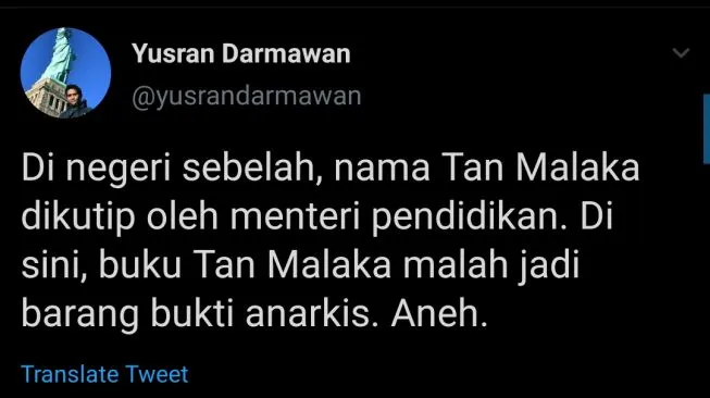 Buku Tan Malaka Disita, Dikutip di Malaysia
