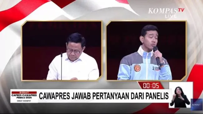 Debat Cawapres: Gibran Tantang Komitmen Lingkungan Cak Imin