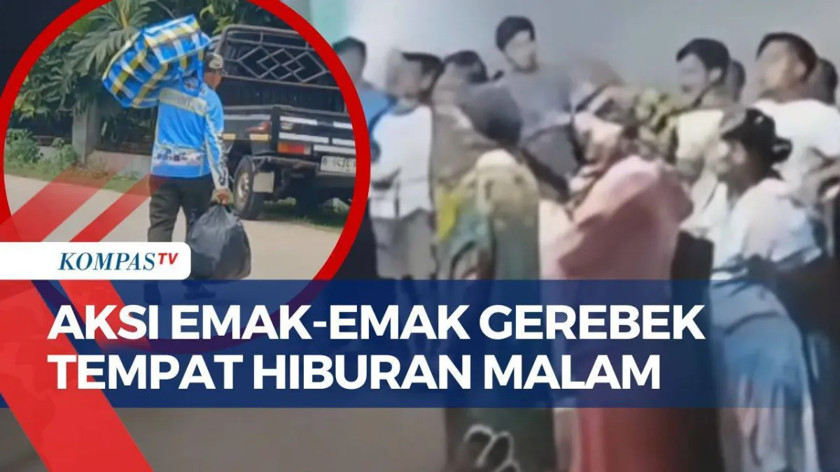 Emak-Emak Karawang Gerebek Tempat Hiburan Malam yang Resahkan Warga