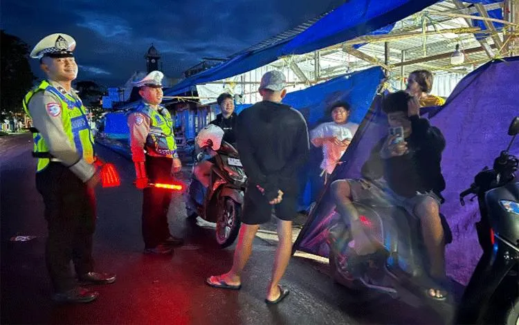 Satlantas Kotim Patroli Subuh Imbau Pemuda Cegah Balap Liar