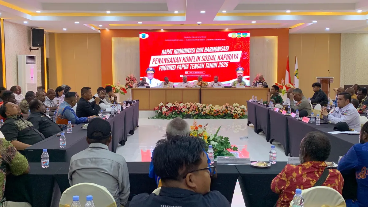Rakor Pemprov Papua Tengah Dorong Penyelesaian Konflik Kapiraya
