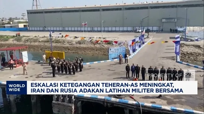 Iran dan Rusia Gelar Latihan Militer di Laut Oman di Tengah Ketegangan dengan AS