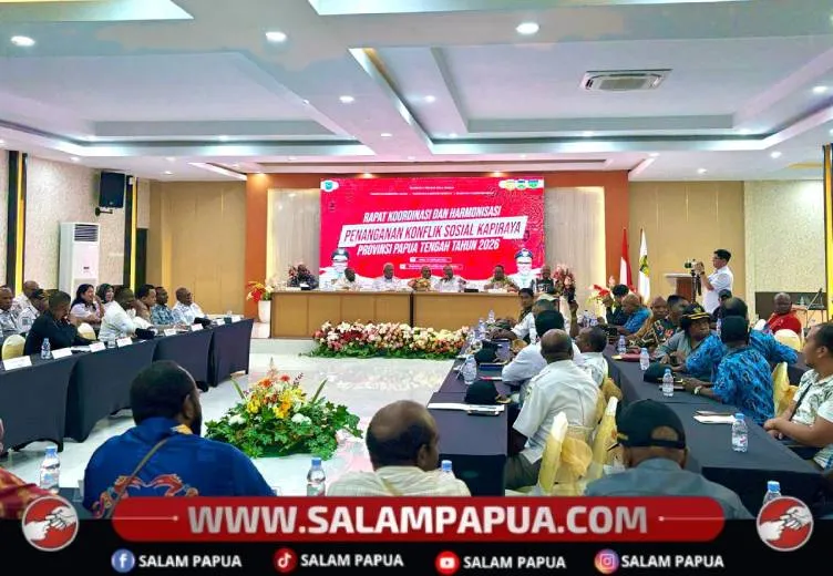 Pemprov Papua Tengah Gelar Rakor Penyelesaian Konflik Sosial di Kapiraya