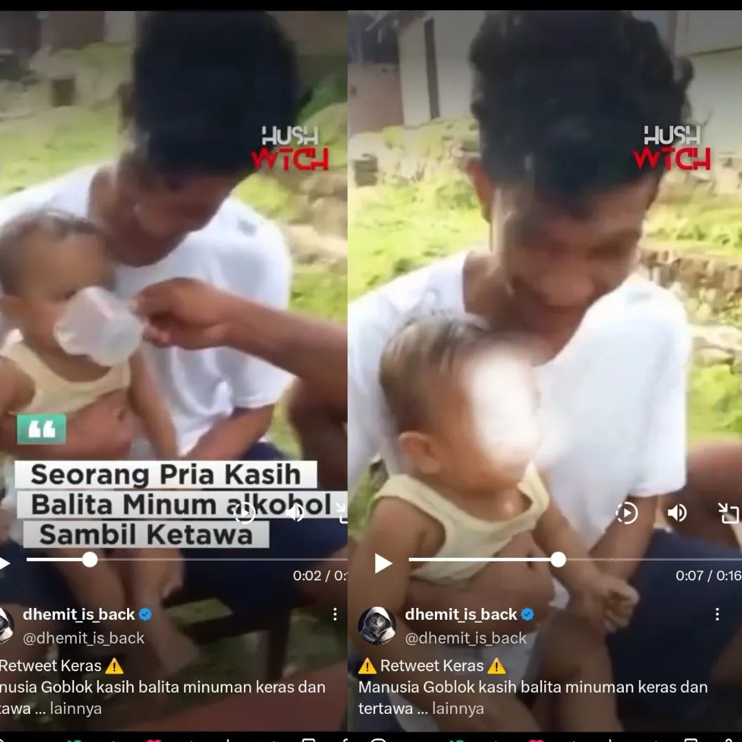 Video Balita Diberi Alkohol oleh Dewasa Viral di Media Sosial