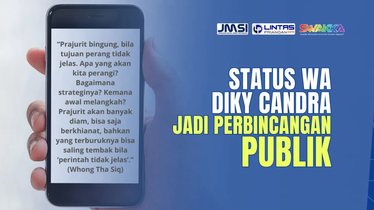 Sorotan Publik terhadap Status WhatsApp Wakil Wali Kota Tasikmalaya Diky Candra