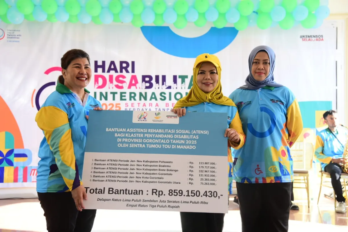 Pemerintah Provinsi Gorontalo Terima Bantuan ATENSI dari Kementerian Sosial