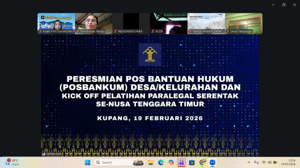 Kemenkum RI Resmikan 3.442 Posbankum di NTT untuk Perluas Akses Keadilan