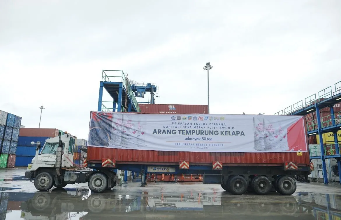 Sultra Luncurkan Ekspor Perdana 50 Ton Arang Tempurung ke Tiongkok