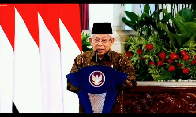 Wakil Presiden Ma’ruf Amin Lantik Pengurus Pusat Masyarakat Ekonomi Syariah di Jakarta