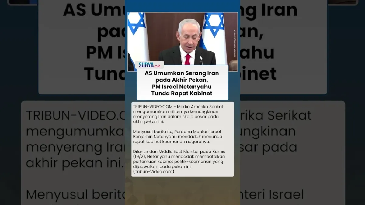 Netanyahu Tunda Rapat Kabinet Usai Isu Serangan AS ke Iran Meningkat