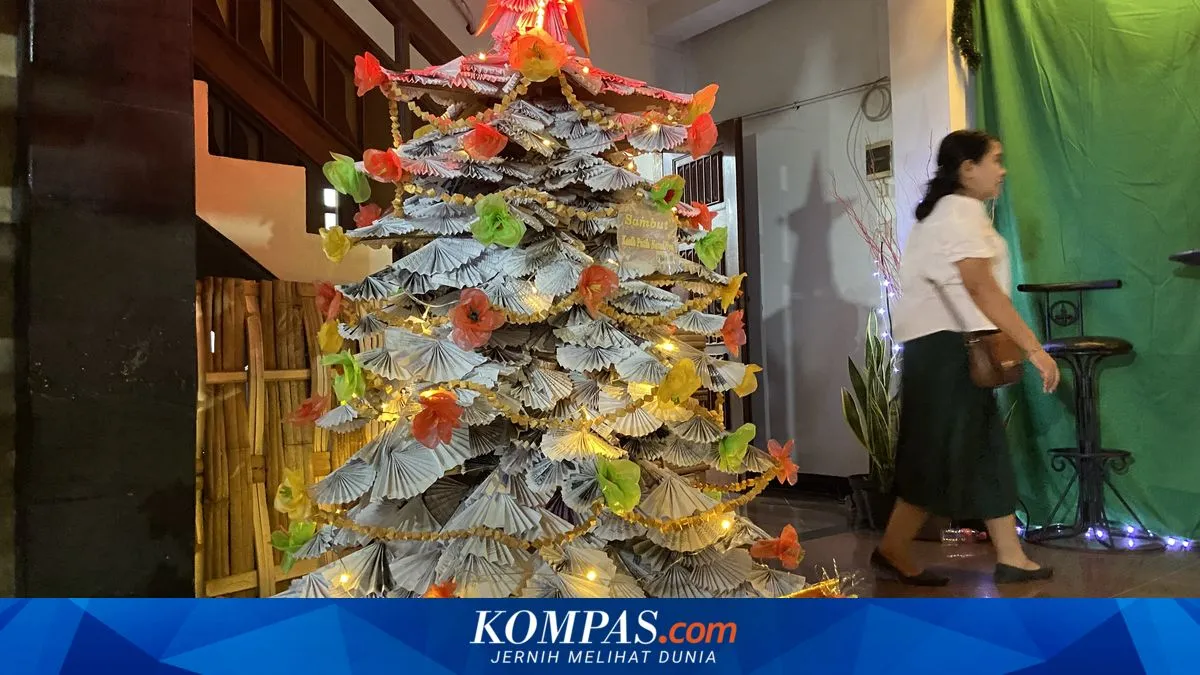Misa Natal GKJW Rungkut Surabaya Hadirkan Dekorasi Daur Ulang yang Ramah Lingkungan