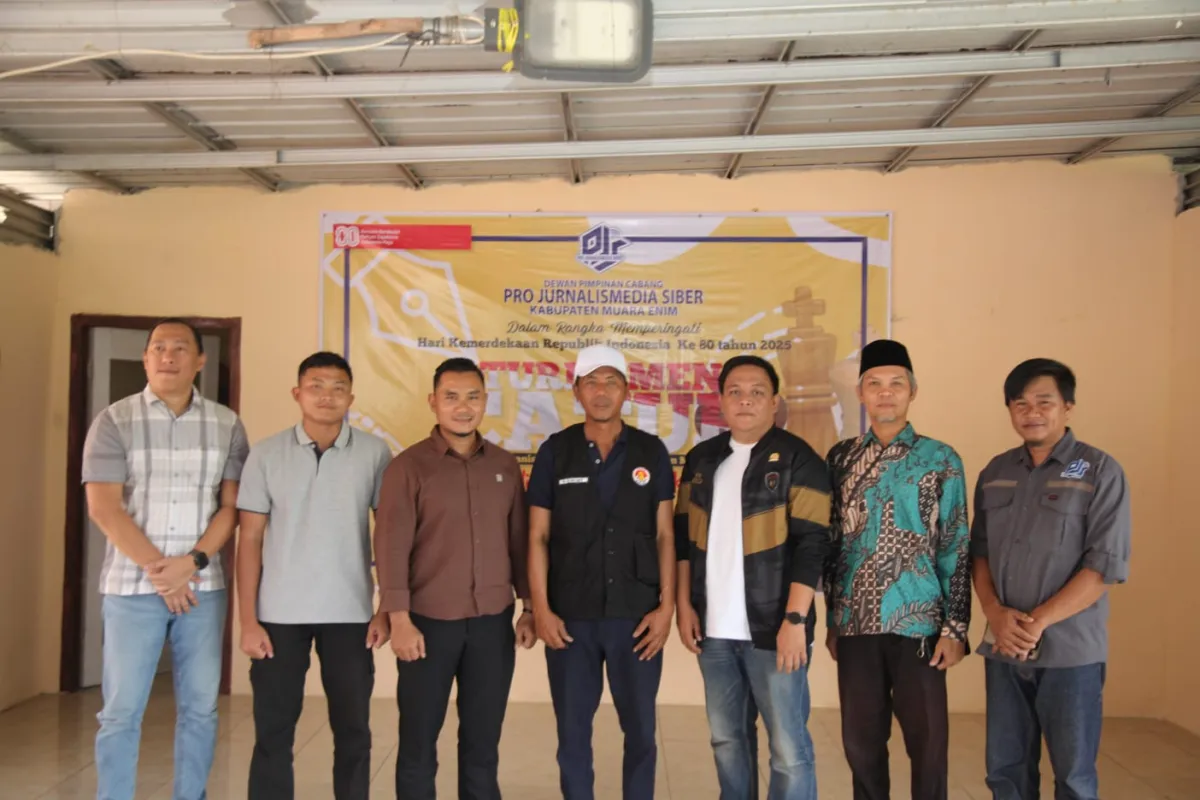 Sukses Turnamen Catur Wartawan Muara Enim Peringati HUT RI ke-80