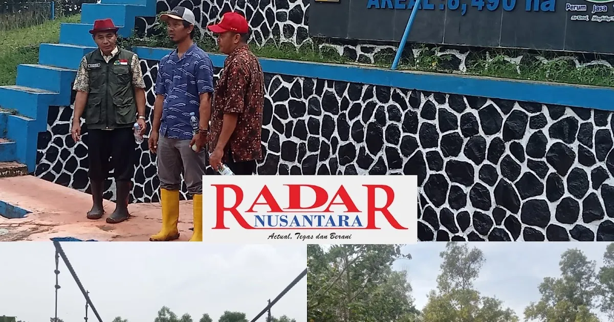 Camat Binong Tinjau Kerusakan Tanggul dan Bendungan Gadung Pasca Cuaca Buruk