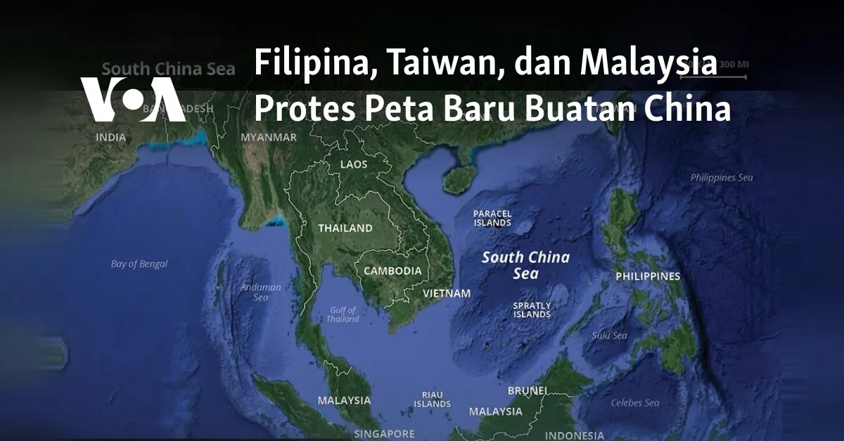 Filipina, Malaysia, Taiwan, dan Vietnam Protes Peta Baru China yang Memperluas Klaim Laut China Selatan