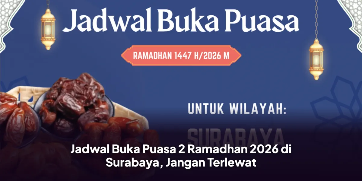 Jadwal Buka Puasa 2 Ramadhan 2026 di Surabaya: Pukul 17.55 WIB