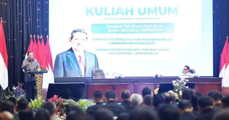 SBY Berikan Kuliah Umum di Lemhannas: Geopolitik dan Kebijakan Nasional di Era Global