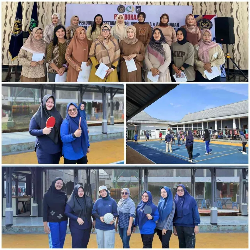 Lapas Arga Makmur Gelar Latihan Olahraga dan Paduan Suara Bersama Pegawai dan Dharma Wanita