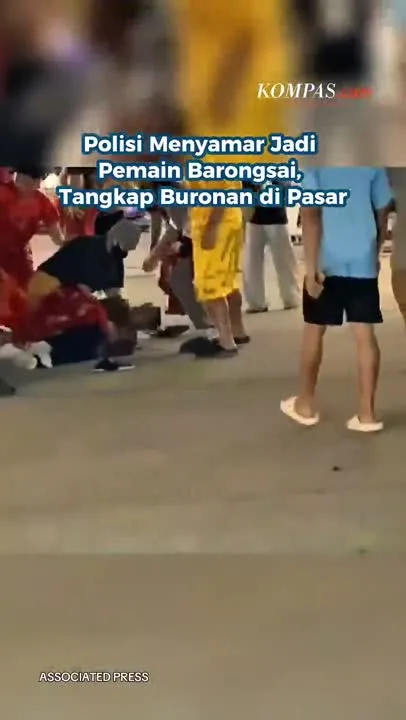 Polisi Thailand Menyamar Barongsai Tangkap Pencuri Saat Imlek