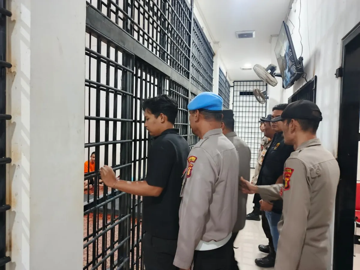 Polsek Sangatta Utara Lakukan Pengecekan Rutan untuk Jaga Keamanan