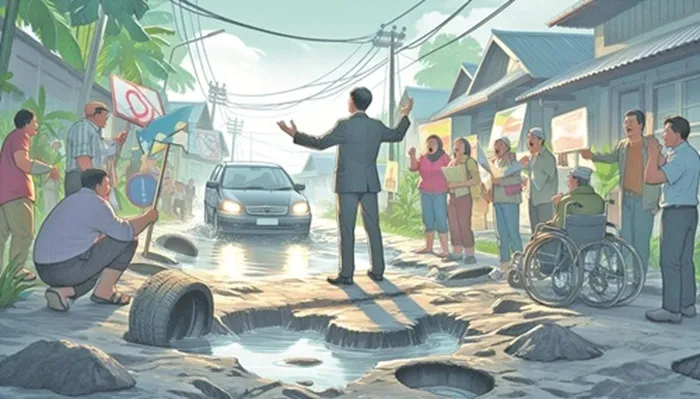 Kondisi Jalan S Parman Sampit Semakin Memprihatinkan