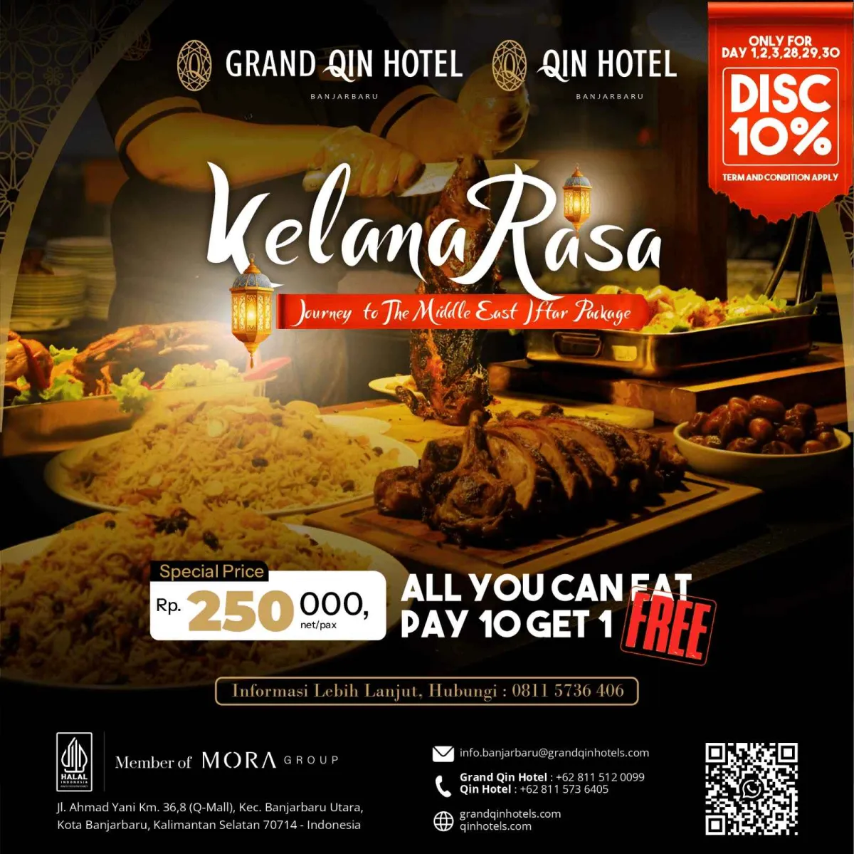 Grand Qin Hotel Banjarbaru Hadirkan Paket Iftar Khas Timur Tengah