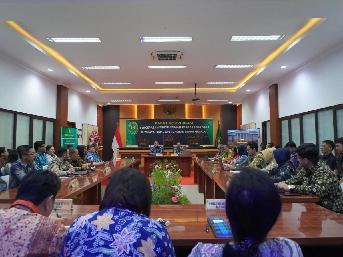 Pengadilan Tinggi Manado Laksanakan Rakor Percepatan Penyelesaian Perkara Perdata