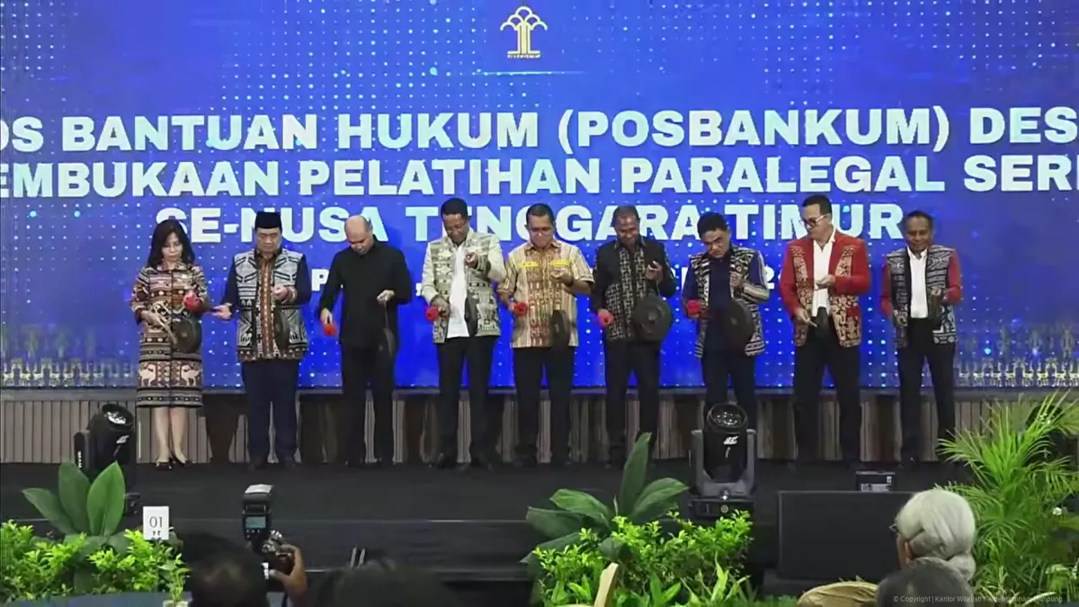 Kanwil Kemenkum Lampung Hadiri Peresmian Posbankum dan Pelatihan Paralegal di NTT