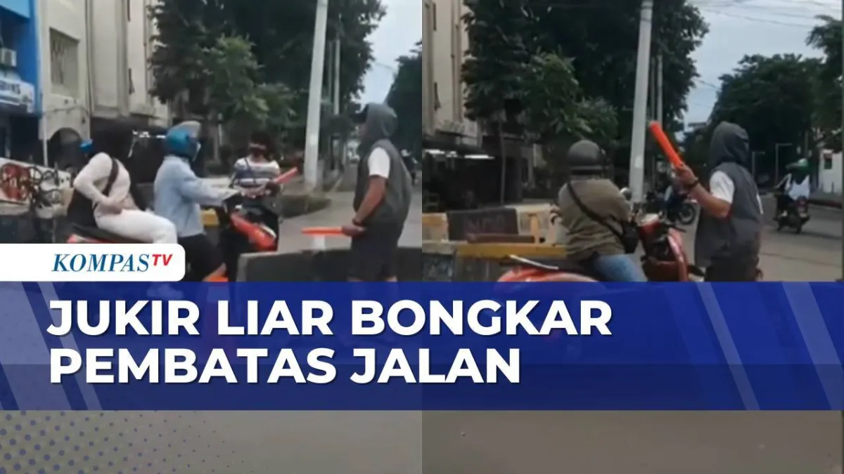 Juru Parkir Liar Bongkar Pembatas Jalan dan Tarik Pungli di Jakarta