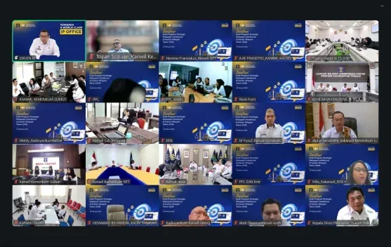 Kakanwil Kemenkum Sultra Ikuti Sosialisasi Program Strategis Kekayaan Intelektual 2026