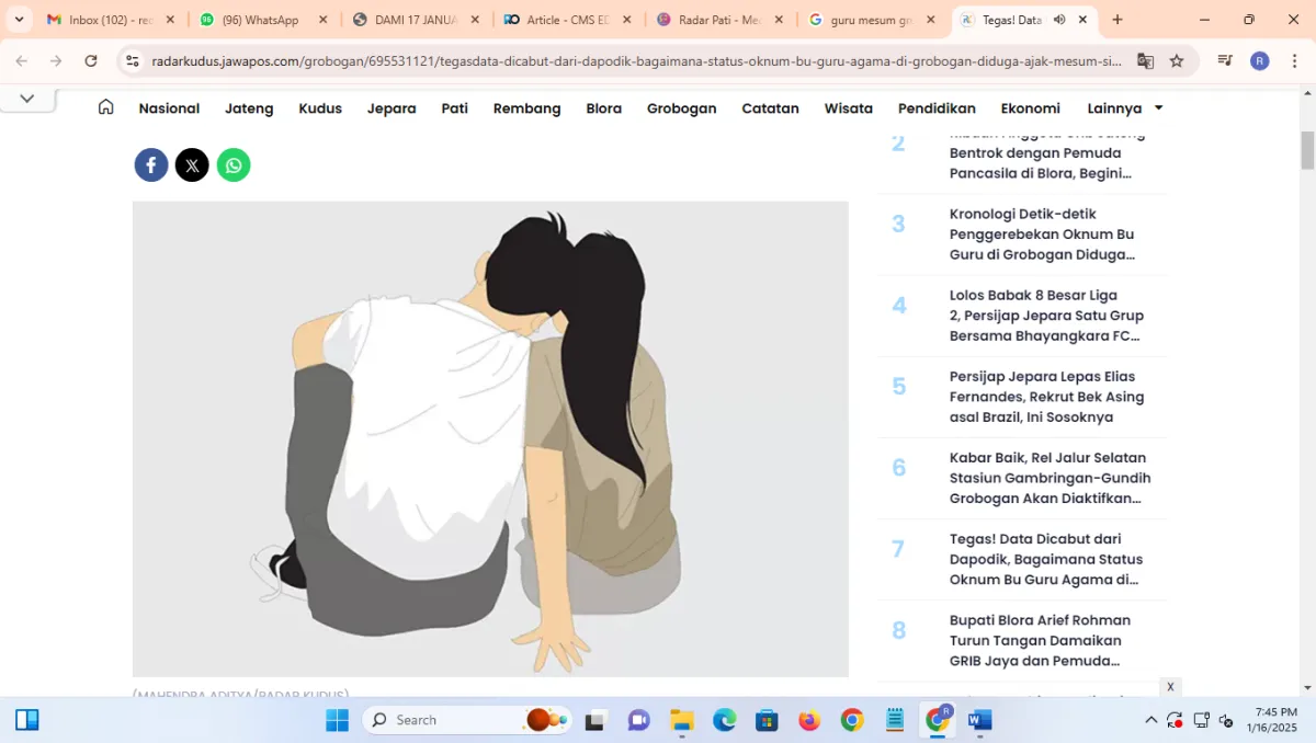 Penyelidikan Polisi Terkait Dugaan Kekerasan Seksual di Ponpes Jepara