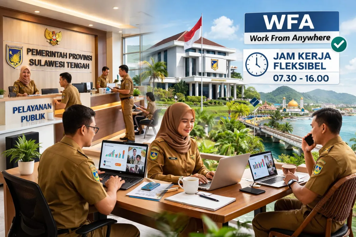 ASN Sulteng Terapkan WFA dengan Aturan Jam Kerja Fleksibel