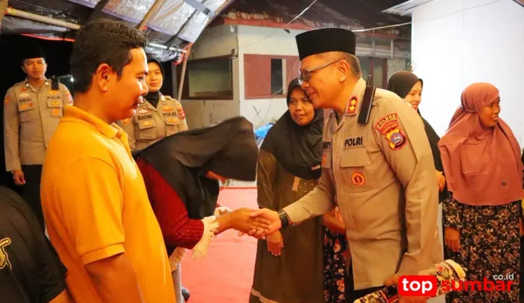 Kapolres Pessel Gelar Buka Puasa Bersama Pengungsi di Huntara Limau Hantu