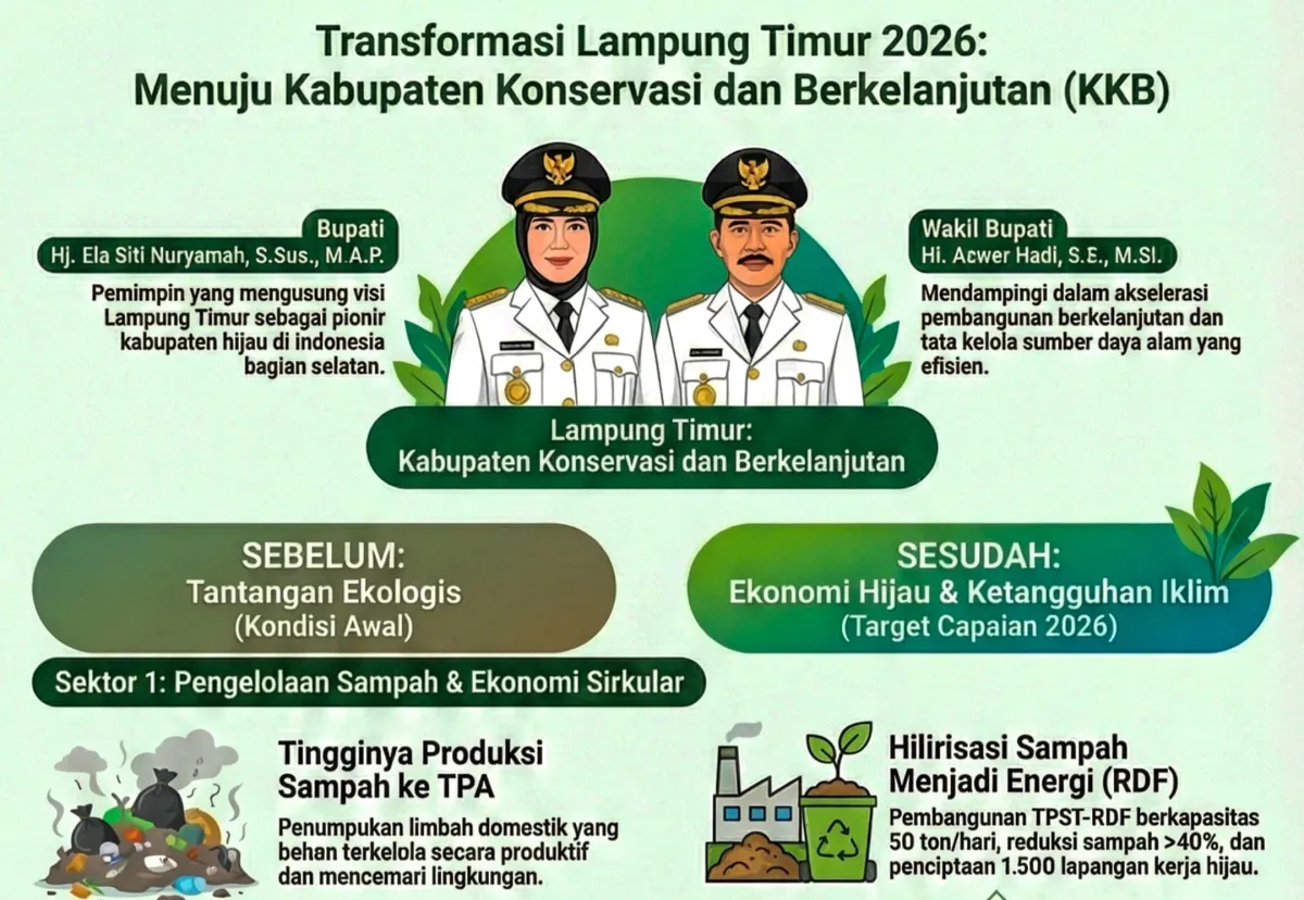 Lampung Timur Wujudkan Visi Konservasi dan Berkelanjutan di Bawah Kepemimpinan Ella-Azwar