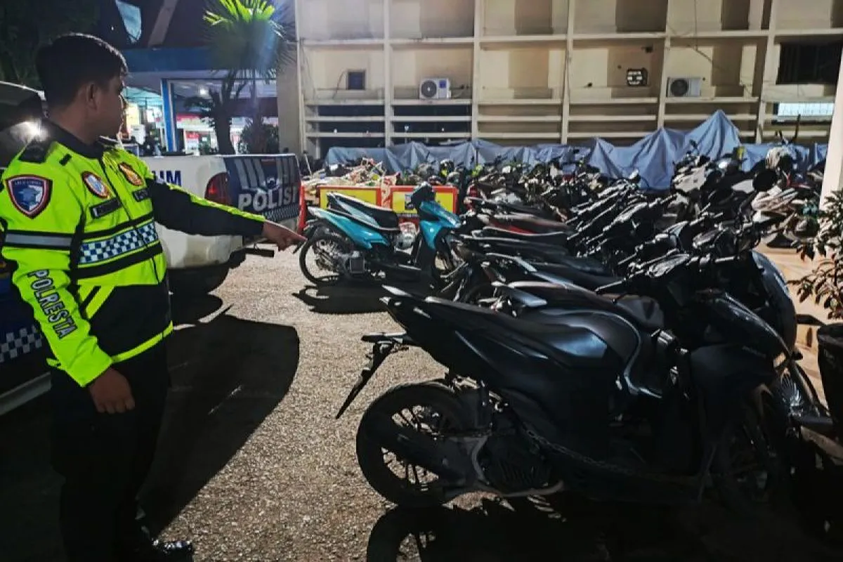 Satlantas Banjarmasin Amankan 12 Motor Diduga Balap Liar Selama Ramadan