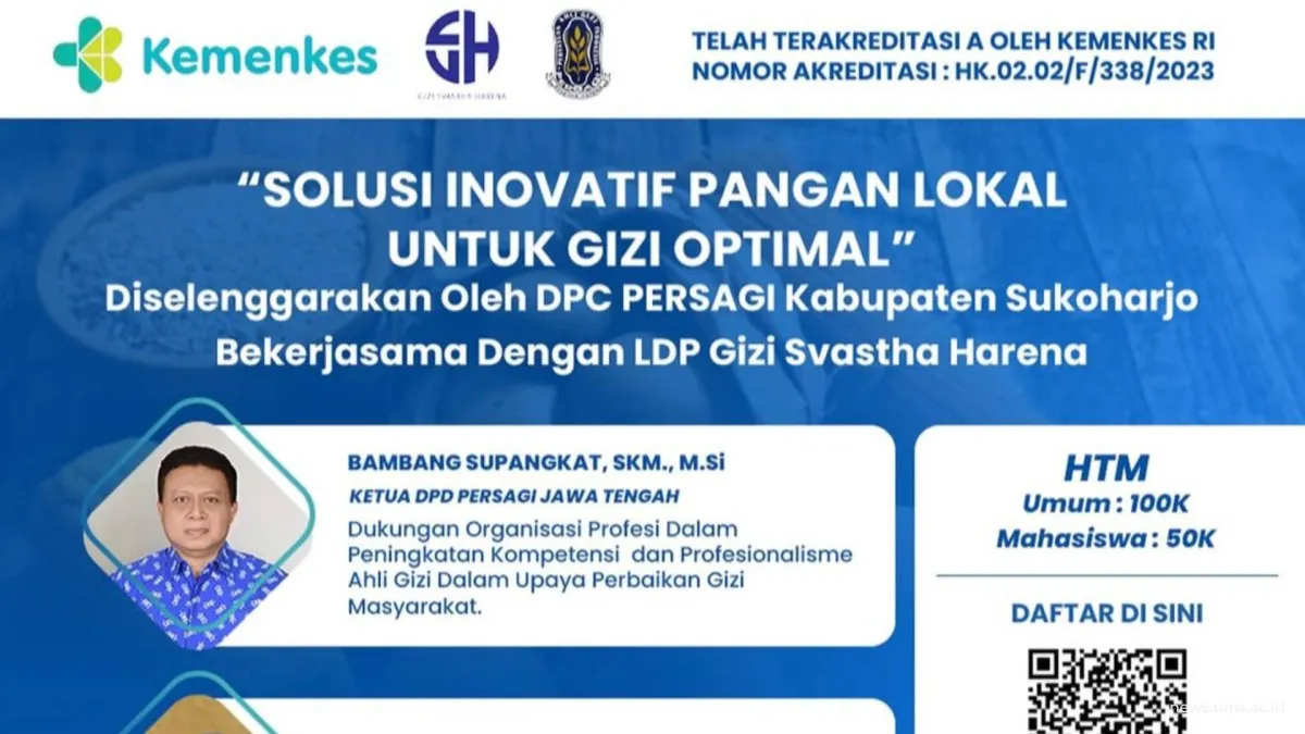 Seminar Gizi UMS: Optimalisasi Pangan Lokal untuk Gizi Sehat