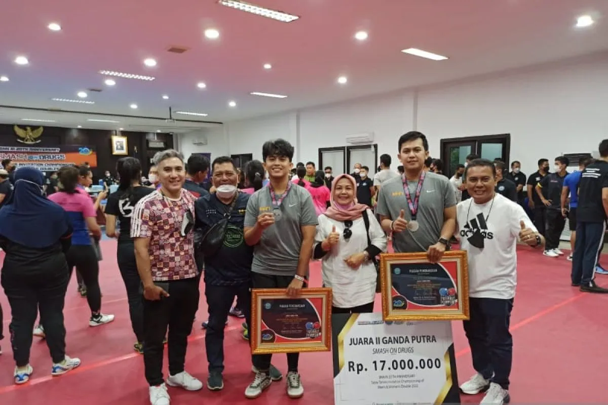 Atlet Tenis Meja Kalsel Raih Prestasi di Kejuaraan BNN RI
