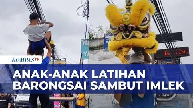 Antusiasme Anak-Anak di Bandung Menyambut Imlek dengan Latihan Barongsai