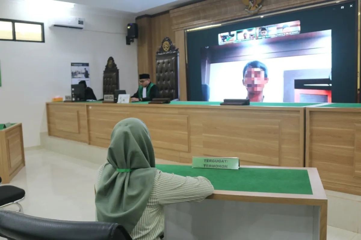 Pengadilan Agama Tulang Bawang Tengah Gelar Sidang Cerai Secara Teleconference