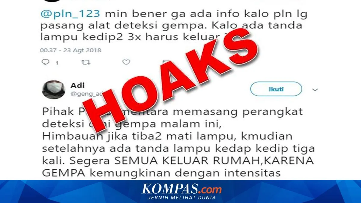 PLN Klarifikasi Informasi Pemasangan Alat Deteksi Gempa sebagai Hoaks