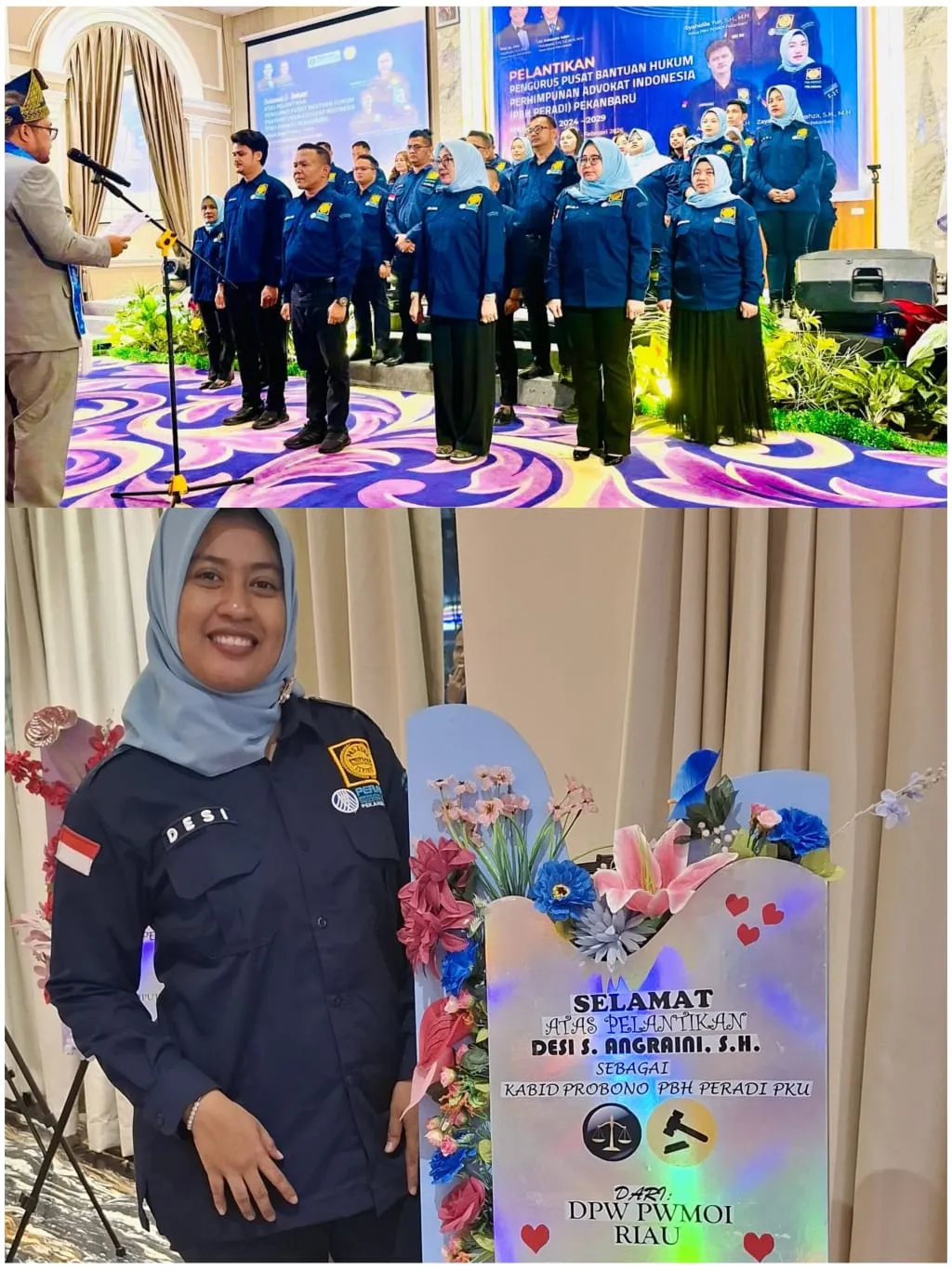 Desi Silvia Anggraini Dilantik Sebagai Kabid Pro Bono PBH PERADI Pekanbaru