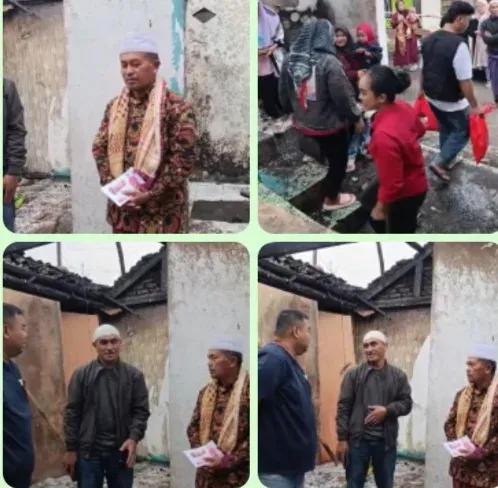 Kebakaran Menghanguskan Rumah di Cikajang, Anggota DPRD Yudha Puja Turnawan Tindak Lanjut dengan Bantuan