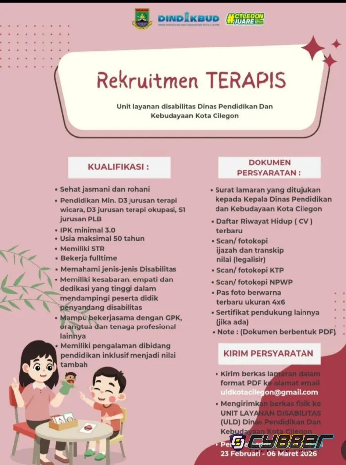 Dindikbud Cilegon Rekrut Tenaga Layanan Disabilitas untuk Pendidikan Inklusif