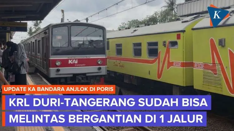 KRL Commuter Line Kembali Beroperasi di Stasiun Poris Pasca Insiden KA Bandara