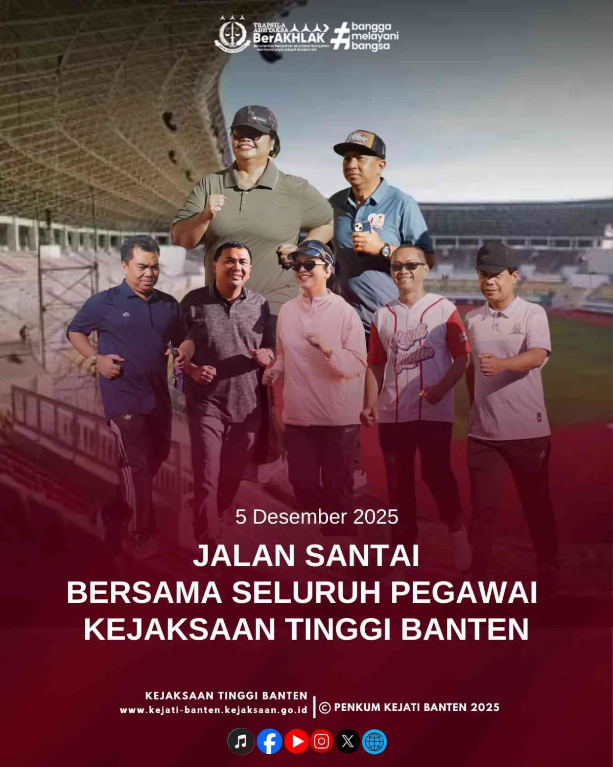 Jalan Santai Pegawai Kejaksaan Tinggi Banten Tingkatkan Kebersamaan dan Kesehatan