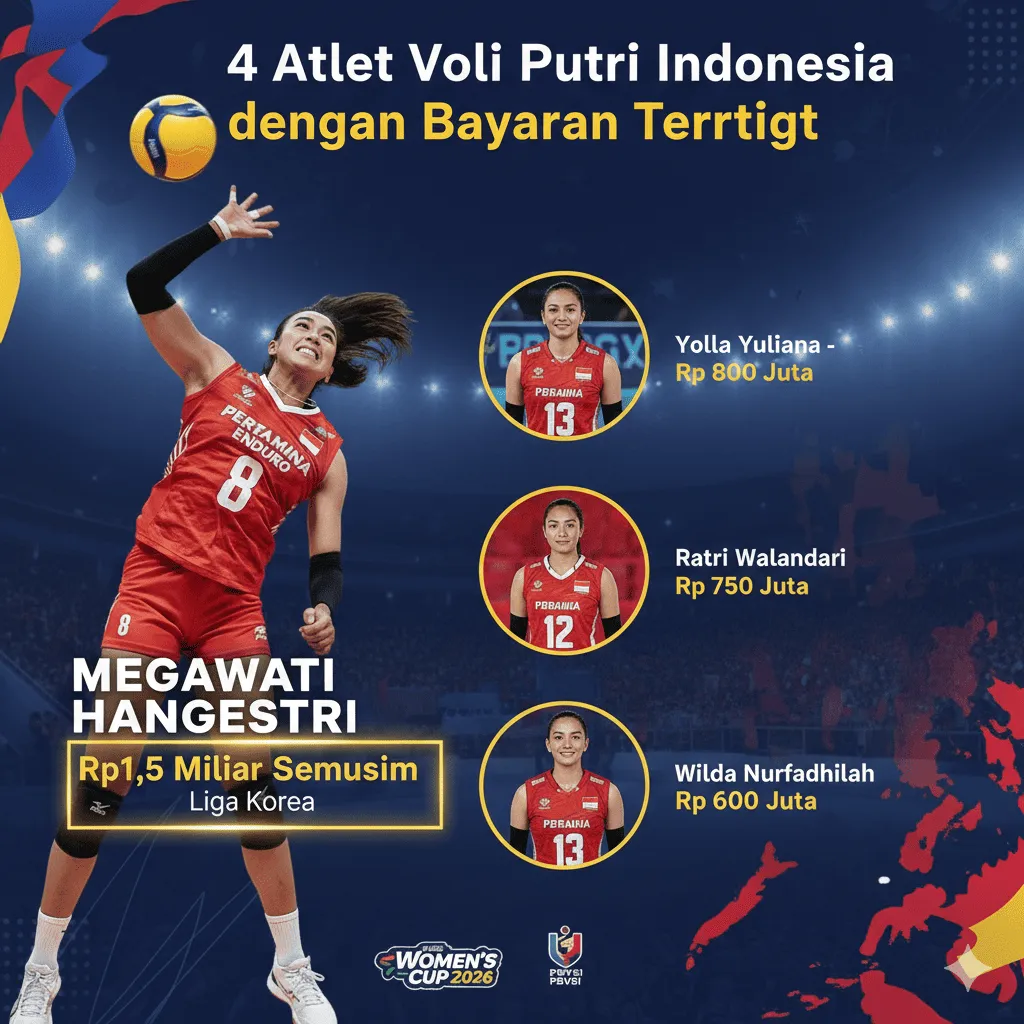 Megawati Hangestri Jadi Atlet Voli Putri Indonesia dengan Gaji Tertinggi di Liga Korea
