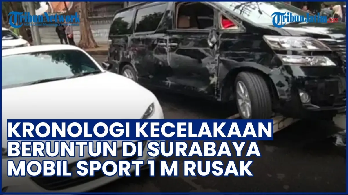 Kecelakaan Beruntun di Jalan Raya Darmo Libatkan Mobil Mewah dan MPV
