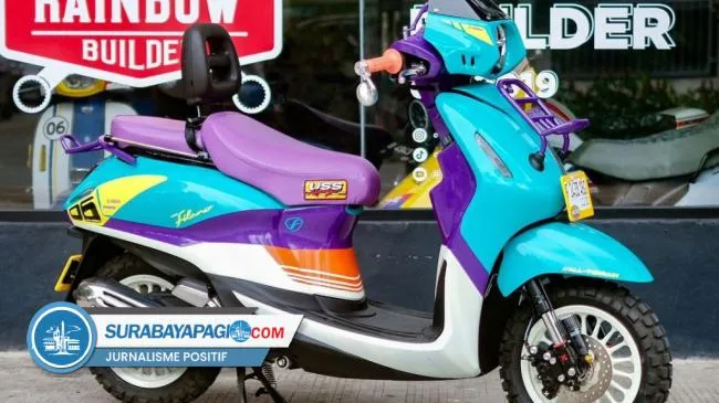 Yamaha Grand Filano Hybrid Dimodifikasi dengan Gaya Urban Rally untuk Pengendara Muda