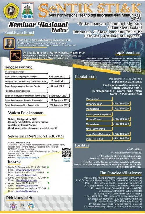 Seminar Nasional Teknologi Informasi dan Komunikasi SeNTIK STI&K