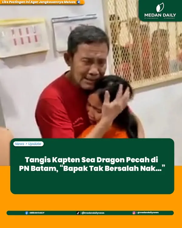 Kapten Kapal Sea Dragon Terharu Peluk Putrinya Saat Hadapi Tuntutan Mati