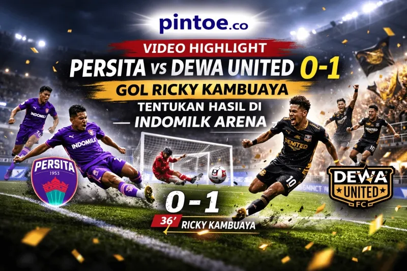 Kemenangan Dewa United atas Persita Ditentukan Gol Ricky Kambuaya